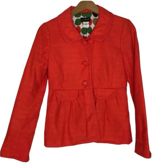 J. Crew Jackets & Blazers - J. Crew Orange Ottoman Molly Blazer Size 0